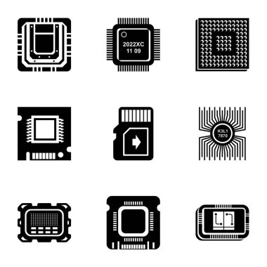 Microcrystal Icons set, basit tarzı