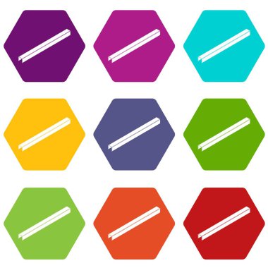 9 vektör çelik kiriş Icons set