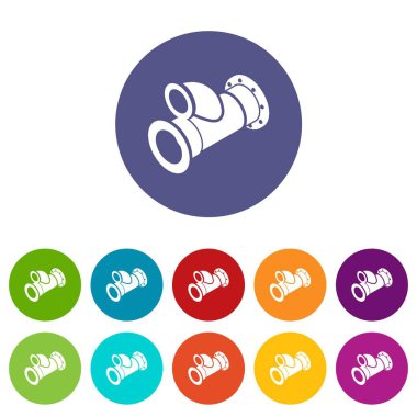 Kiler boru simgeler vektör renk ayarla