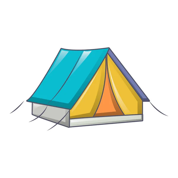 Икона палаточного лагеря, мультяшный стиль — стоковый вектор