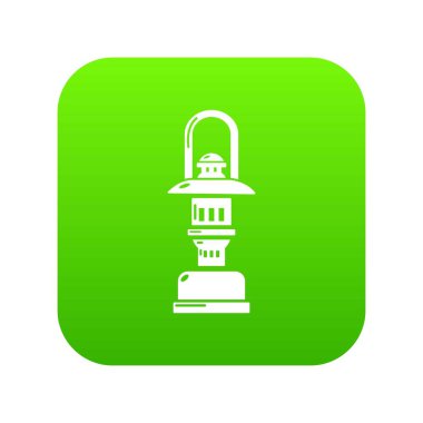 Yağ lambası yeşil simge vektör