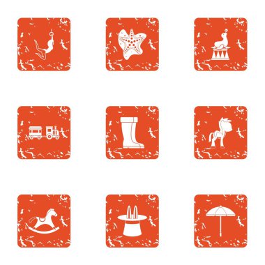 Özgünlük hediye simgeler kümesi, grunge tarzı