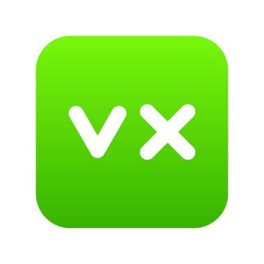 Yağ kene ve çapraz simgesi dijital yeşil