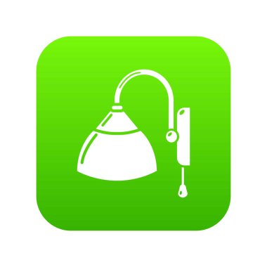 Duvar lambası yeşil simge vektör