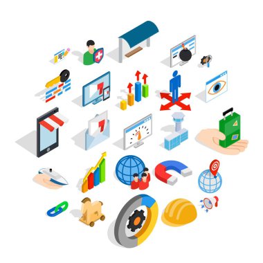 Arabirimi işareti simgeler kümesi, izometrik stili