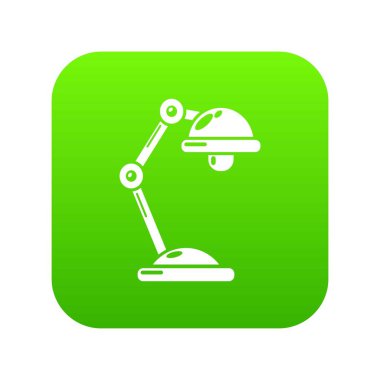 Masa lambası yeşil simge vektör