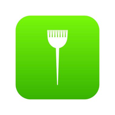 Saç fırça simgesi yeşil vektör