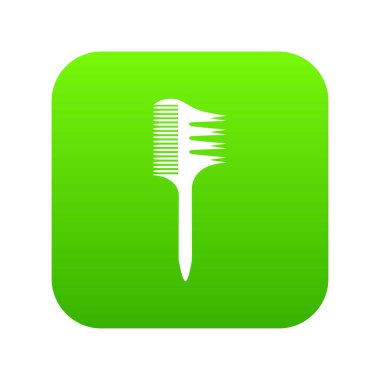 İki taraflı tarak yeşil simge vektör