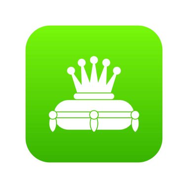 Taç kral simgesi dijital yeşil