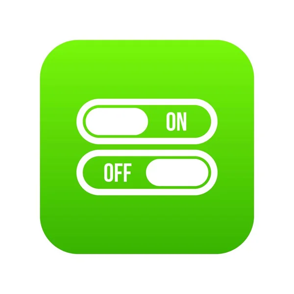 Knappen och inaktivera ikonen digital green — Stock vektor