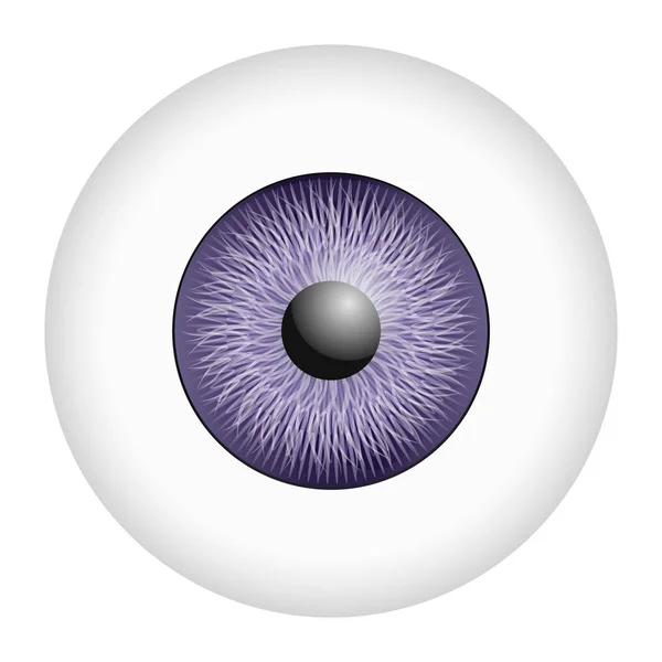 Modélisation des yeux violet, style réaliste — Image vectorielle