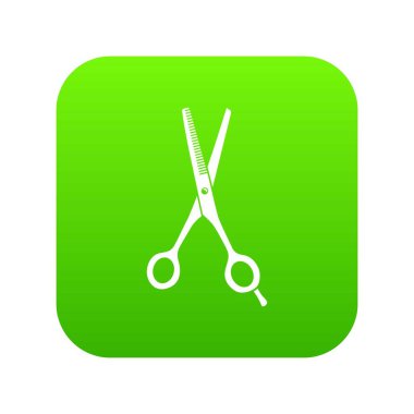 Makas yeşil simge vektör