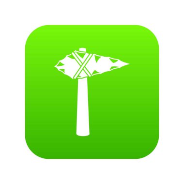 Antik çekiç simgesi dijital yeşil