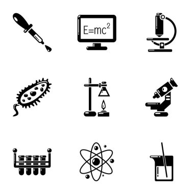 Bilimsel Danışmanı Icons set, basit tarzı