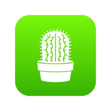 Echinocereus yeşil simge vektör