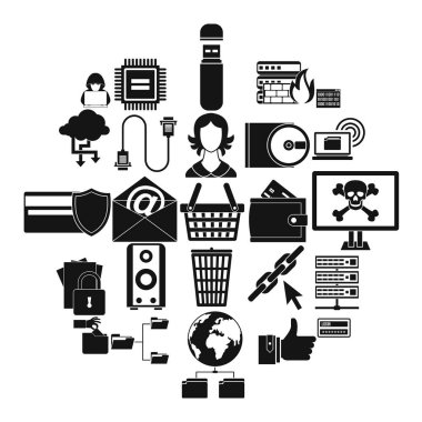 Web proje Icons set, basit tarzı