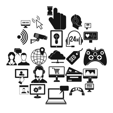 Web Tasarım simgeler kümesi, basit tarzı