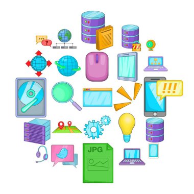 Online simgeler kümesi, karikatür tarzı