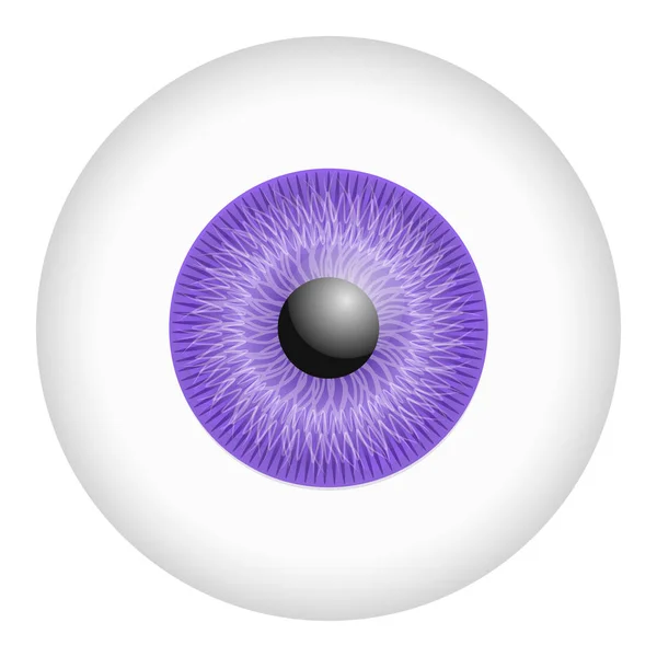 紫虹膜眼球样机, 逼真风格 — 图库矢量图片