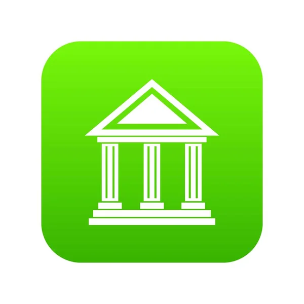 Icona colonnato digitale verde — Vettoriale Stock