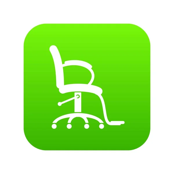 Салон стілець значок зелених вектор — стоковий вектор