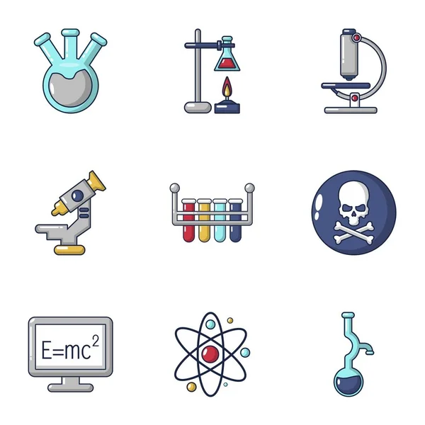 Bilimsel Danışmanı Icons set, karikatür tarzı — Stok Vektör