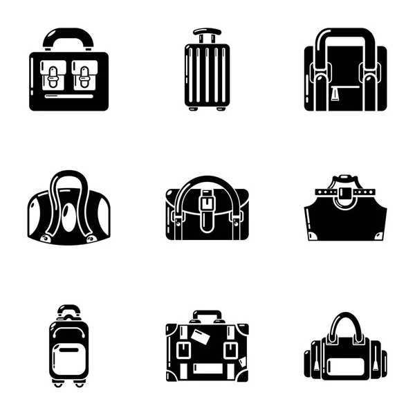 Reticule icons set, simple style — Stock Vector
