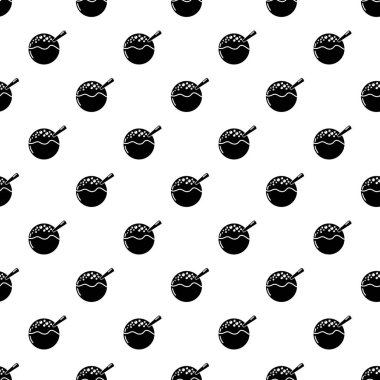 Hanami dango simgesi, basit siyah stil