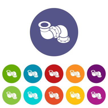 Bağdaştırıcı boru simgeler vektör renk ayarla