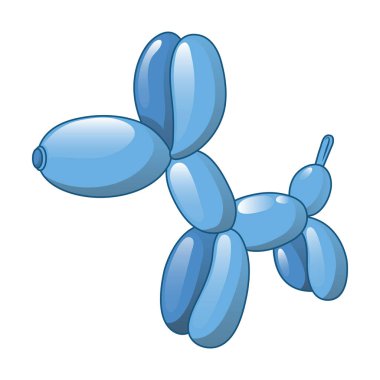 Ballon köpek simgesi, karikatür tarzı