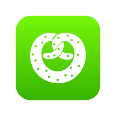 Simit simgesi dijital yeşil