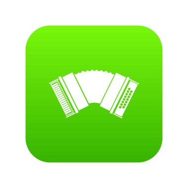 Akordeon simgesi dijital yeşil