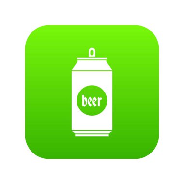 Alüminyum kutu simgesi dijital yeşil bira