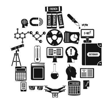 Burs Icons set, basit tarzı