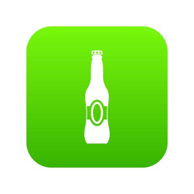 Bira simgesi dijital yeşil şişe