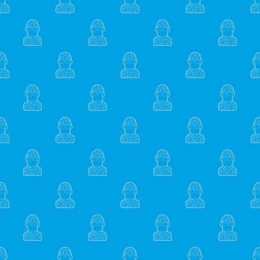 Asker desen vektör kesintisiz mavi