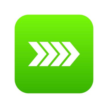 Çizgili ok simgesi dijital yeşil