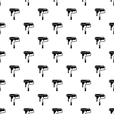 Boya silindiri simgesi, basit siyah stil