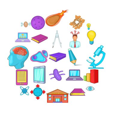 Farkında Icons set, karikatür tarzı