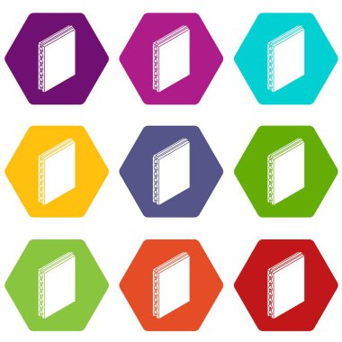 9 vektör sandviç panel Icons set