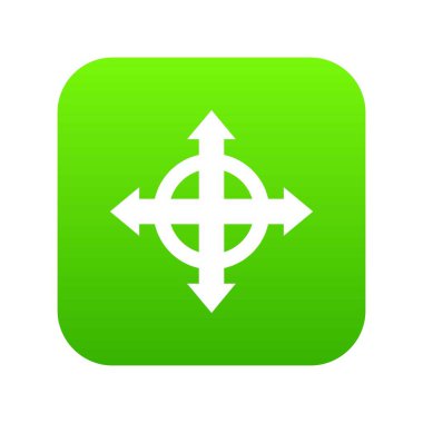 Oklar hedef simgesini dijital yeşil