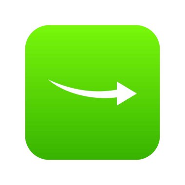 Eğri ok simgesi dijital yeşil