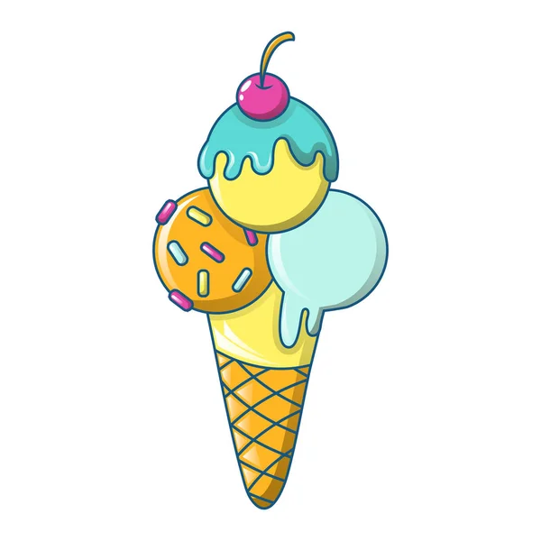 Icono de helado, estilo de dibujos animados — Archivo Imágenes Vectoriales