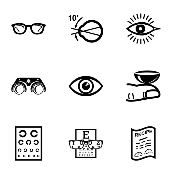 Conjunto de ícones de visão, estilo simples — Vetor de Stock