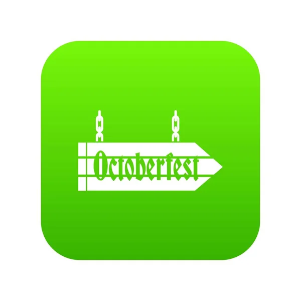 Teken octoberfest pictogram digitale groen — Stockvector