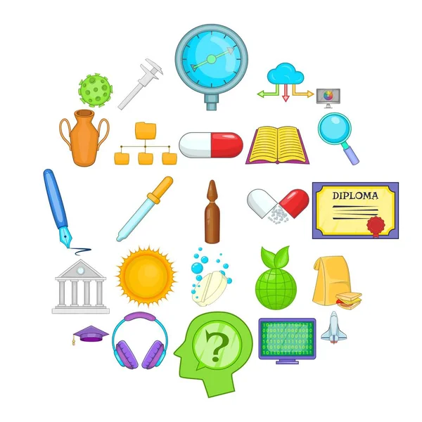 Biliş Icons set, karikatür tarzı