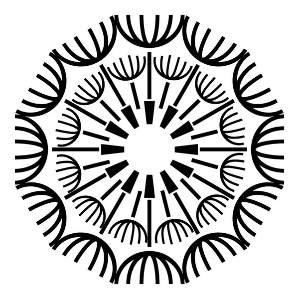 Icono de diente de león redondo, estilo simple — Vector de stock