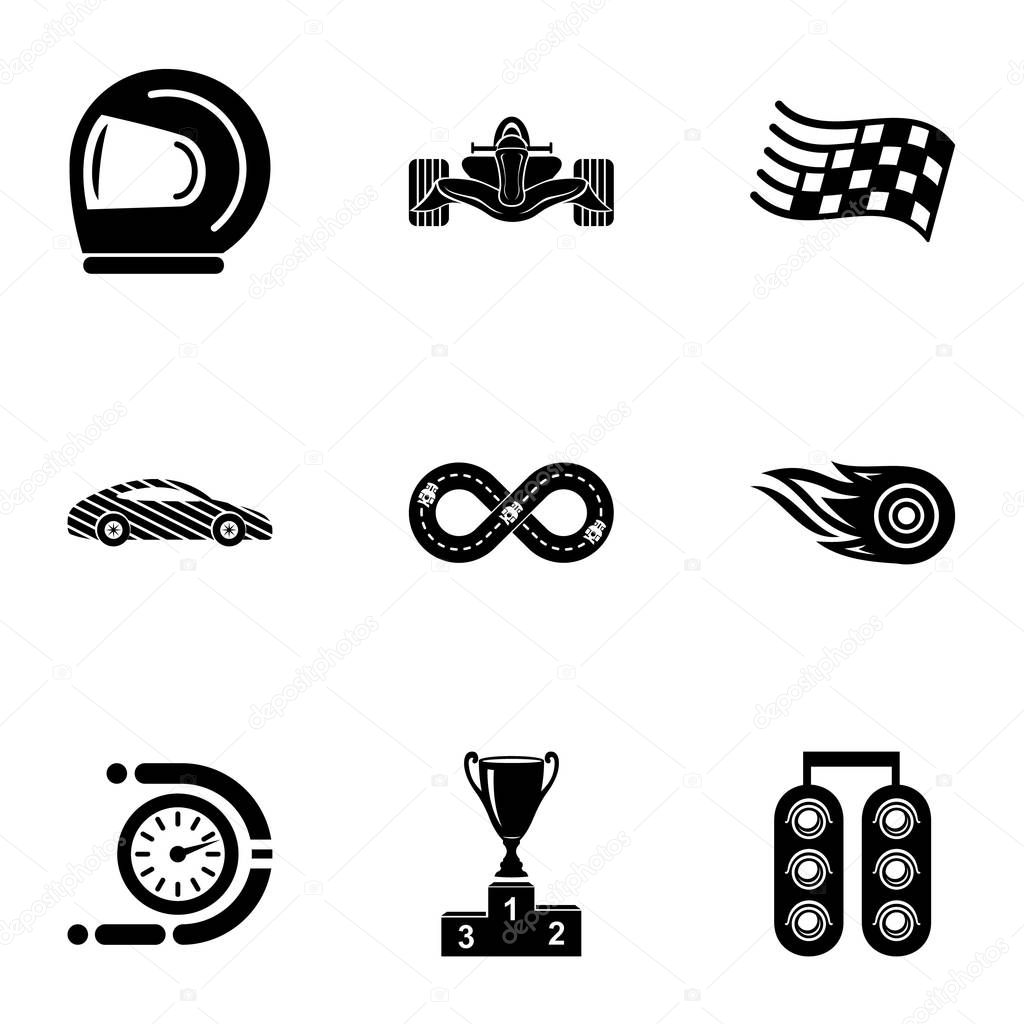 Chauffeur icons set, simple style