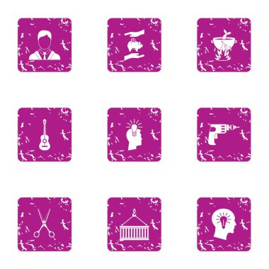 Onarım fikir simgeler kümesi, grunge tarzı