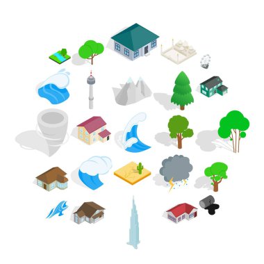Terra Icons set, izometrik stili